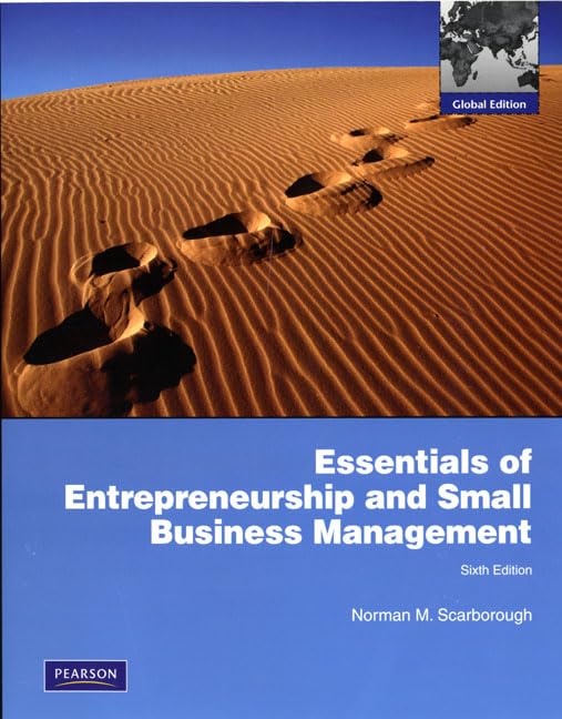 essentials of entrepreneurship and small business management 33411 edition scarborough, norman m. 0132453266,