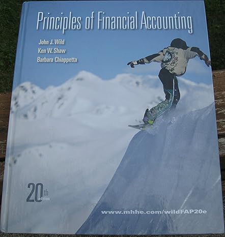 principles of financial accounting 20th edition john wild ,ken shaw ,barbara chiappetta 0077338235,