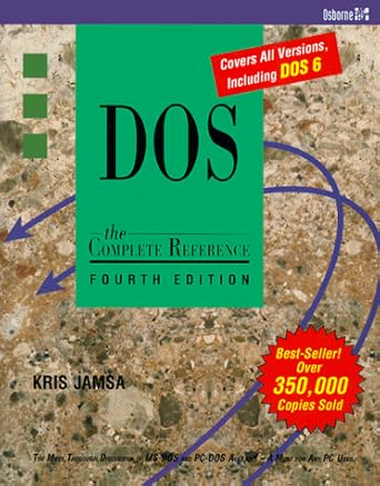 dos the complete reference 4th edition kris jamsa 0078819040, 978-0078819049