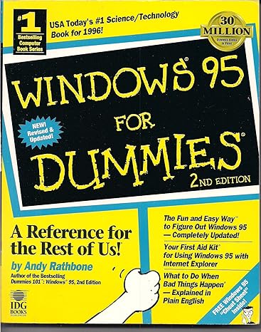 windows 95 for dummies 2nd edition andy rathbone 0764501801, 978-0764501807