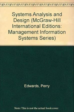 systems analysis and design international edition perry edwards 0071132805, 978-0071132800