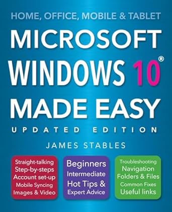 windows 10 made easy updated edition james stables 1786641690, 978-1786641694