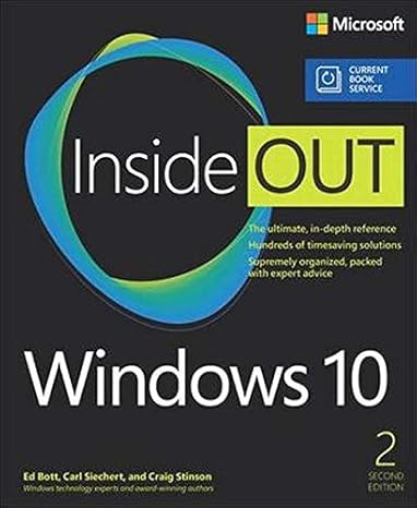 windows 10 inside out 2nd edition ed bott ,carl siechert ,craig stinson 1509304851, 978-1509304851