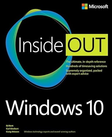 windows 10 inside out 1st edition ed bott ,carl siechert ,craig stinson 0735697965, 978-0735697966