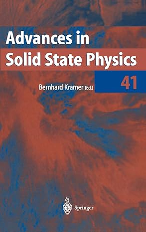 advances in solid state physics 2001st edition bernhard kramer 3540420002, 978-3540420002