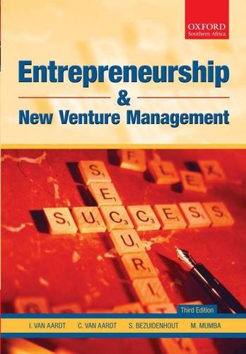 entrepreneurship and new venture management 3rd edition werner, amanda, van aardt, dr. isa, bezuidenhout,