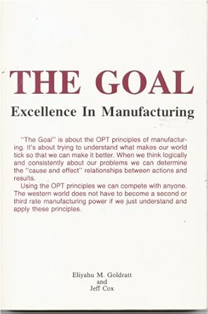 the goal revised edition jeff goldratt, eliyahu m and cox b000cs89f8