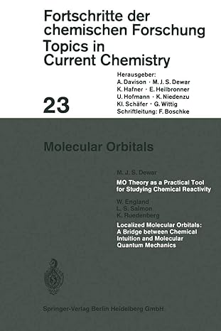 molecular orbitals 1st edition a davison ,m j s dewar ,k hafner ,e heilbronner ,u hofmann ,k niedenzu ,kl