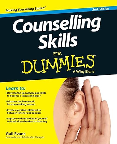 counselling skills for dummies 2nd edition gail evans 1118657322, 978-1118657324