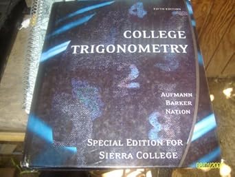 college trigonometry 1st edition vernon c barker richard n aufmann 0618830650, 978-0618830657