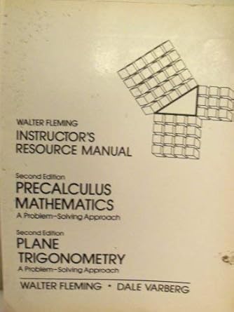 plane trigonometry 1st edition walter fleming 0136790437, 978-0136790433