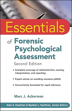 essentials of forensic psychological assessment 2nd edition marc j. ackerman 0470551682, 978-0470551684