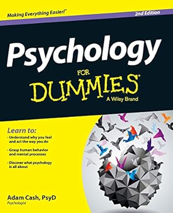 psychology for dummies 2nd edition adam cash 1118603591, 978-1118603598