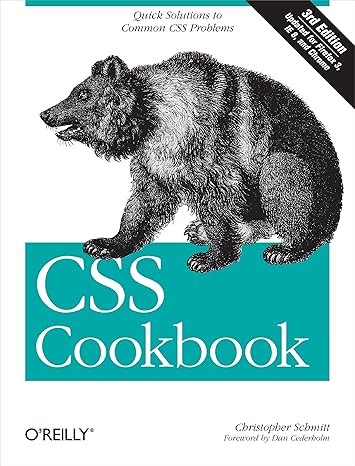 css cookbook 3rd edition christopher schmitt ,dan cederholm 059615593x, 978-0596155933