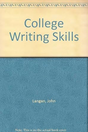 college writing skills 2nd edition john langan 007036320x, 978-0070363205