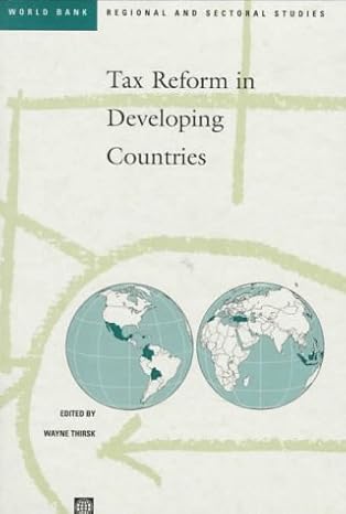 tax reform in developing countries 1st edition wayne thirsk 0821339990, 978-0821339992