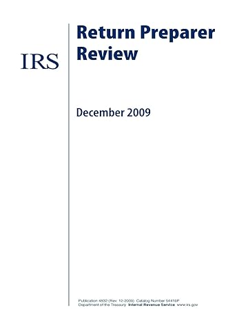 return preparer review 1st edition internal revenue service ,penny hill press 1542476763, 978-1542476768