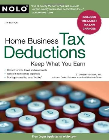 home business tax deductions keep what you earn 7th edition stephen fishman 1413312780, 978-1413312782