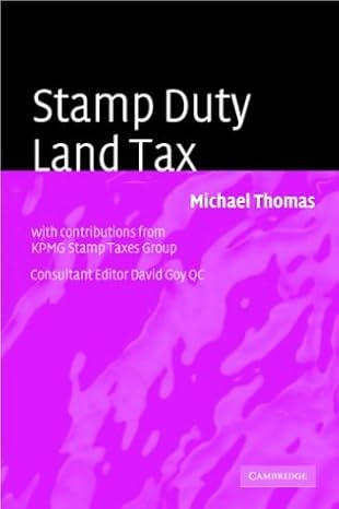 stamp duty land tax 1st edition michael thomas ,kpmg stamp taxes group ,david goy ,steven mcgrady ,gordon