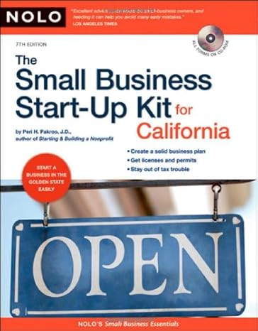 small business start up kit for california 7th edition peri h pakroo j d 1413307582, 978-1413307580