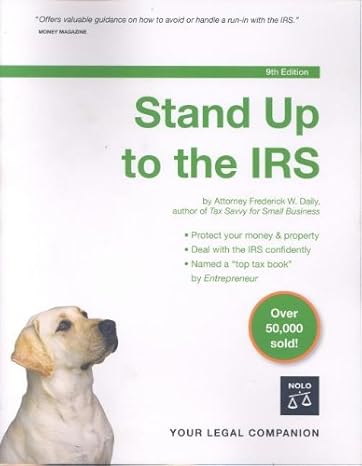 stand up to the irs 9th edition frederick w daily 1413305598, 978-1413305593