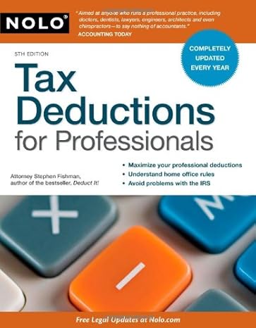 tax deductions for professionals 5th edition stephen fishman j d 1413310796, 978-1413310795