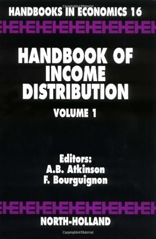 handbook of income distribution 1st edition anthony b atkinson ,f bourguignon 0444816313, 978-0444816313