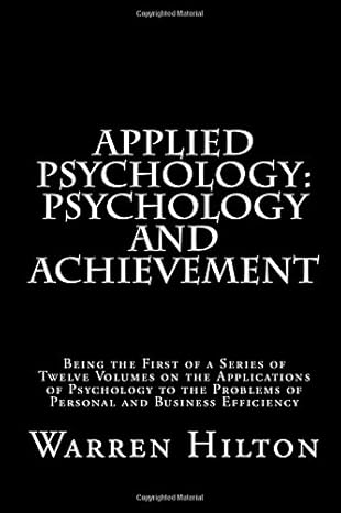 applied psychology psychology and achievement being the first of a series of twelve volumes on the