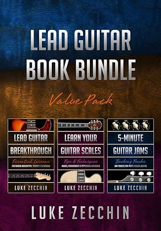 lead guitar book bundle lead guitar breakthrough + learn your guitar scales + 5 minute guitar jams 1st