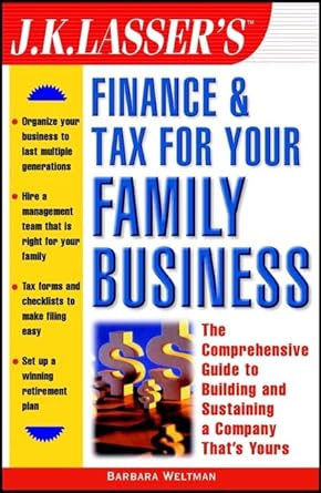 family business 1st edition barbara weltman 0471396230, 978-0471396239