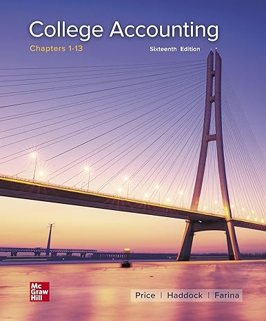 college accounting 16th edition john ellis price ,m david haddock ,michael farina 1260780414, 978-1260780413