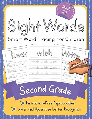 dolch second grade sight words smart word tracing for children distraction free reproducibles for teachers