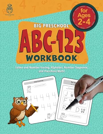 big preschool abc 123 workbook letter and number tracing alphabet number sequence and preschool math for ages