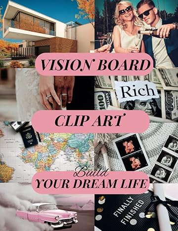 vision board clip art book for women 350+ manifesting photos build your dream life travel wealth career