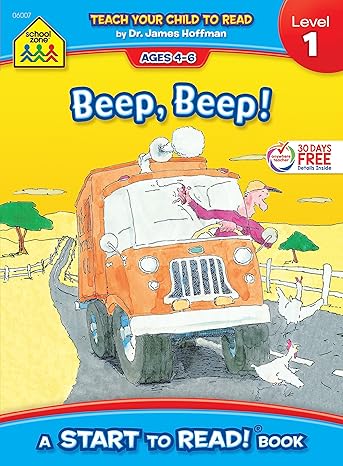 school zone beep beep start to read book level 1 ages 4 to 6 rhyming early reading vocabulary simple sentence