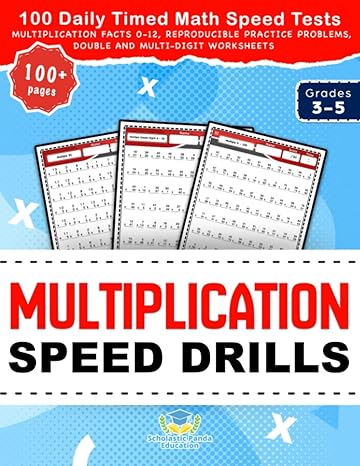 multiplication speed drills 100 daily timed math speed tests multiplication facts 0 12 reproducible practice