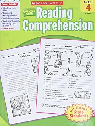 scholastic success with reading comprehension grade 4 1st edition scholastic 0545200814, 978-0545200813