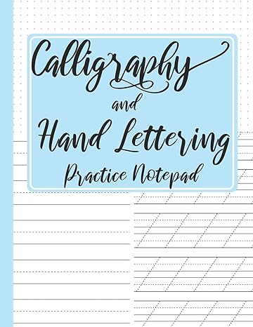 calligraphy and hand lettering practice notepad modern calligraphy slant angle lined guide alphabet practice