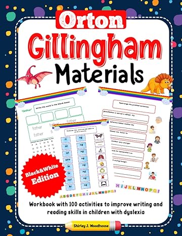 orton gillingham materials workbook with 100 activities to improve writing and reading skills in children