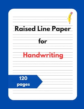 raised line paper for handwriting practice handwriting sheet with dotted center line for kindergarten kids /