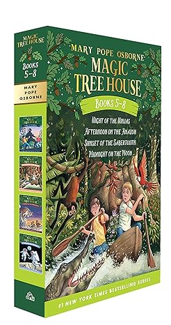 magic tree house boxed set books 5 8 night of the ninjas afternoon on the amazon sunset of the sabertooth and