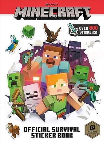 minecraft official survival sticker book  craig jelley, stephanie milton, random house 059312278x,