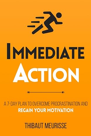 immediate action a 7 day plan to overcome procrastination and regain your motivation  thibaut meurisse