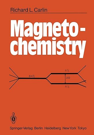 magnetochemistry 1986th edition richard l carlin 3642707351, 978-3642707353