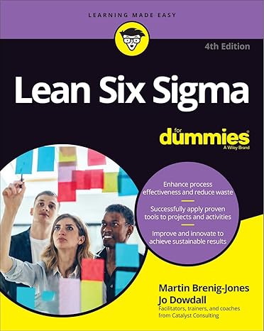 lean six sigma for dummies 4th edition martin brenig-jones ,jo dowdall 1119796717, 978-1119796718