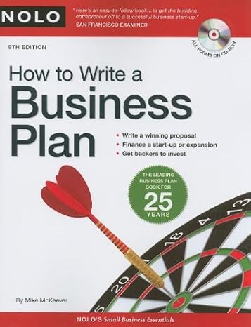 how to write a business plan 9th edition mike mckeever 1413309089, 978-1413309089