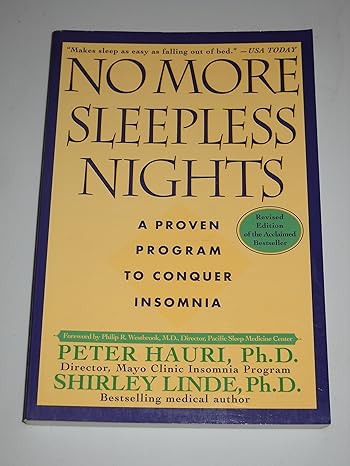 no more sleepless nights  peter hauri, shirley linde 0471149047, 978-0471149040