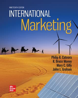 loose leaf international marketing 19th edition philip cateora ,bruce money ,mary gilly ,john graham