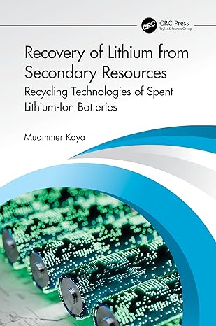 recovery of lithium from secondary resources 1st edition muammer kaya 1032470976, 978-1032470979