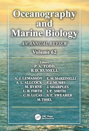 oceanography and marine biology an annual review volume 62 1st edition p a todd ,b d russell 1032761962,